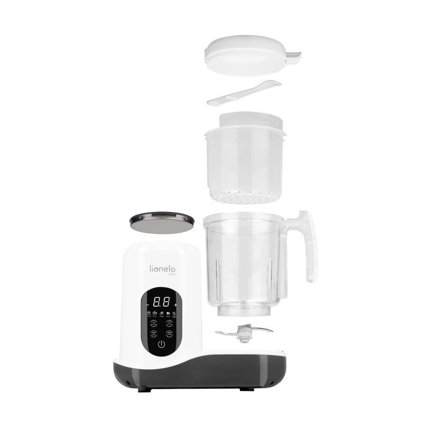 Lionelo - Panela a vapor 5em1 BABYMENU 110W/230V branco/cinzento