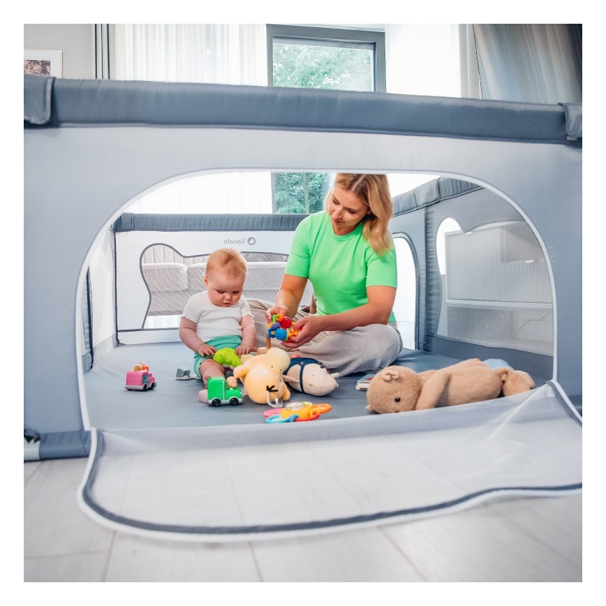 Lionelo - Parque infantil WILLOW cinzento