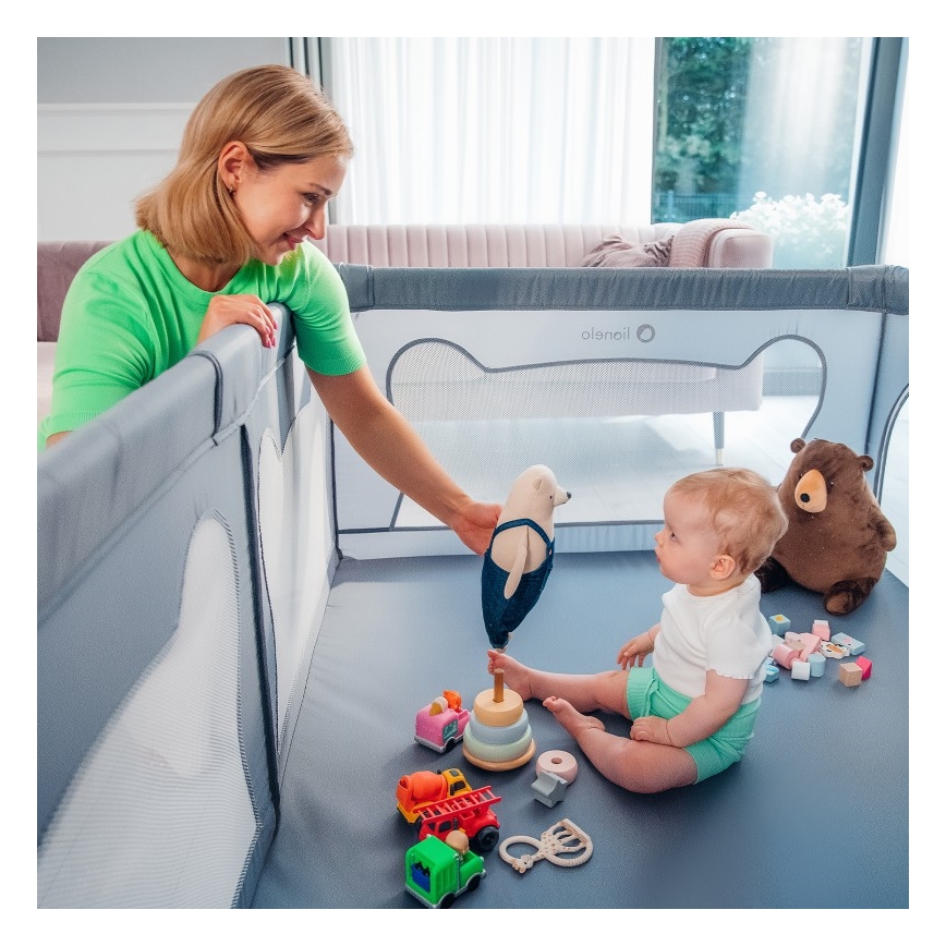 Lionelo - Parque infantil WILLOW cinzento