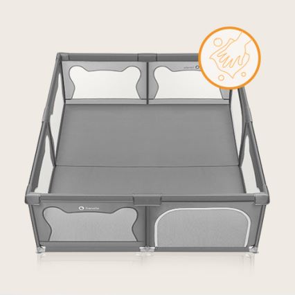 Lionelo - Parque infantil WILLOW XL cinzento