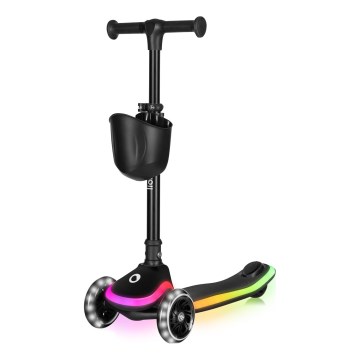Lionelo - Patinete infantil MEY 3xAAA Preto Ônix