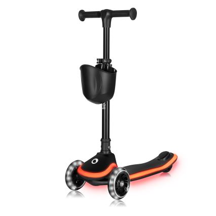 Lionelo - Patinete infantil MEY 3xAAA Preto Ônix