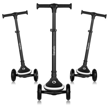 Lionelo - Patinete infantil MEY 3xAAA Preto Ônix
