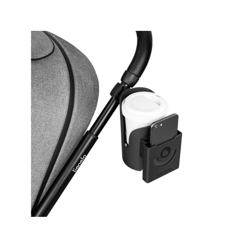 Lionelo - Porta-copos para carrinho de bebé OVE Black Onyx
