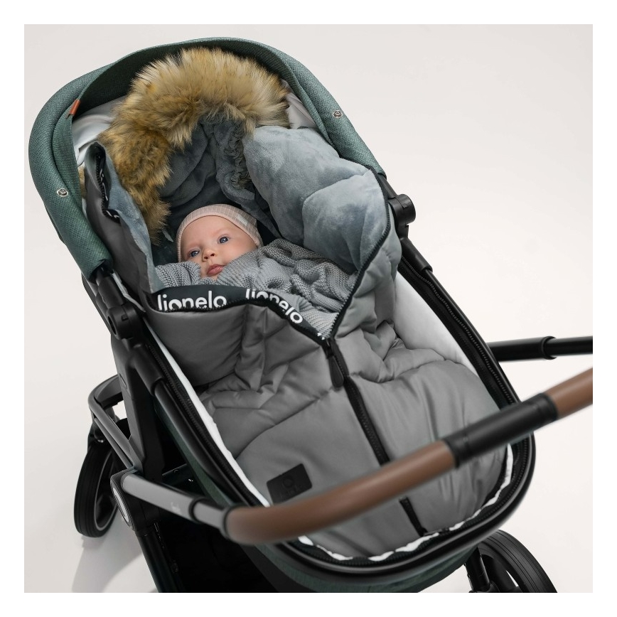 Lionelo - Saco para carrinho de bebé FRODE Cinzento-pomba