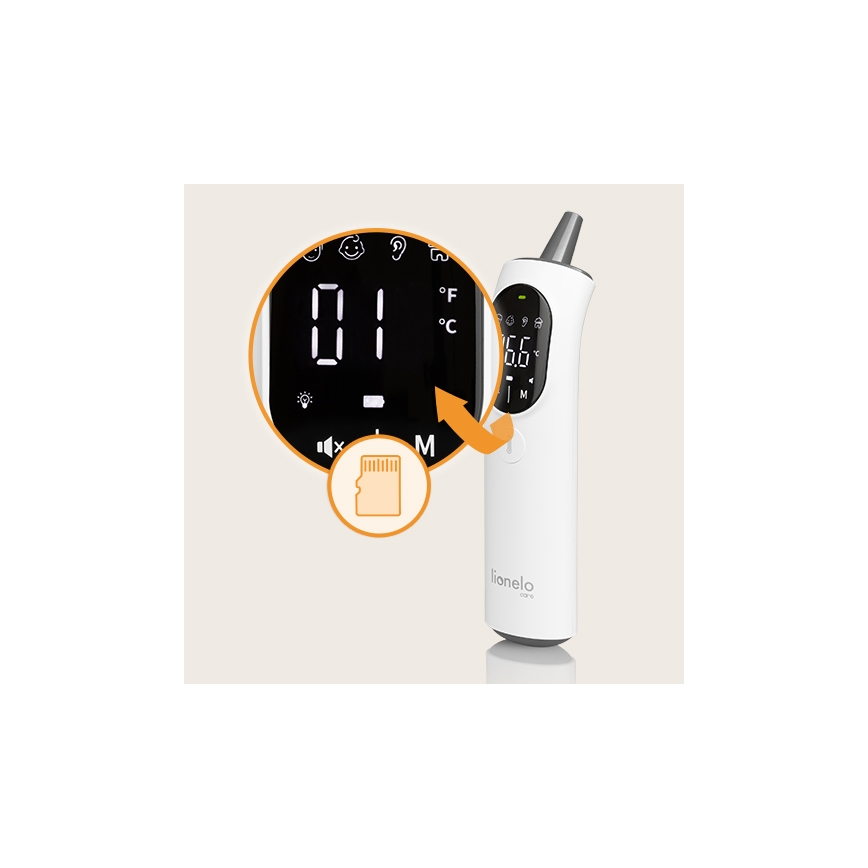 Lionelo - Termómetro de infravermelhos FEVERSCAN 2xAAA