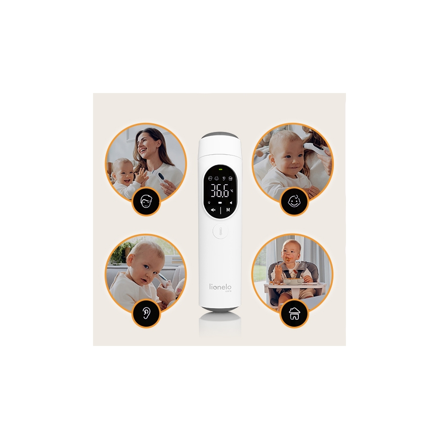Lionelo - Termómetro de infravermelhos FEVERSCAN 2xAAA