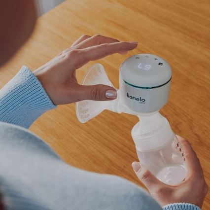 Lionelo - Bomba elétrica recarregável para extração de leite materno FIDI PLUS 5V 1200 mAh 180 ml