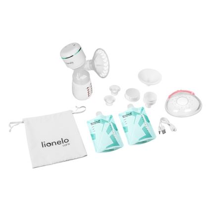 Lionelo - Bomba elétrica recarregável para extração de leite materno FIDI PLUS 5V 1200 mAh 180 ml