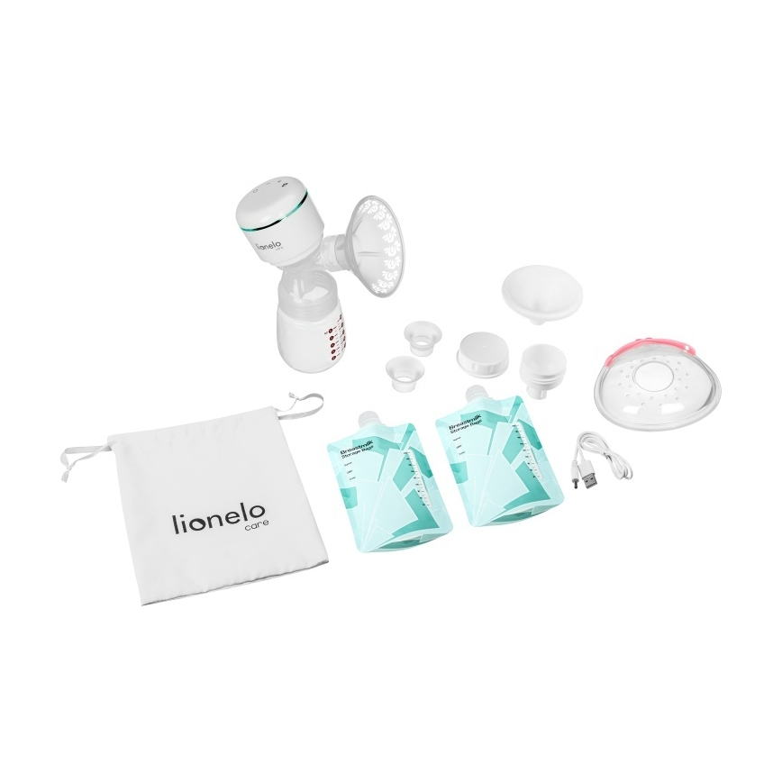 Lionelo - Bomba elétrica recarregável para extração de leite materno FIDI PLUS 5V 1200 mAh 180 ml