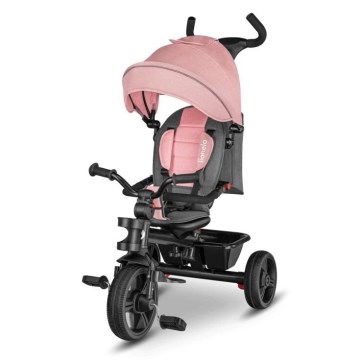 Lionelo - Triciclo de criança HAARI rosa/cinzento