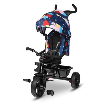 Lionelo - Triciclo infantil HAARI preto/multicolor