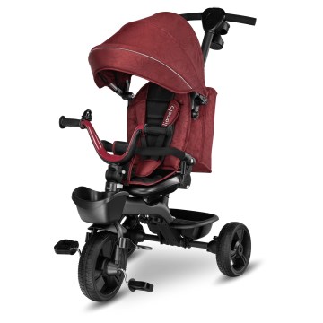 Lionelo - Triciclo infantil KORI Vermelho Borgonha