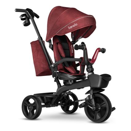 Lionelo - Triciclo infantil KORI Vermelho Borgonha