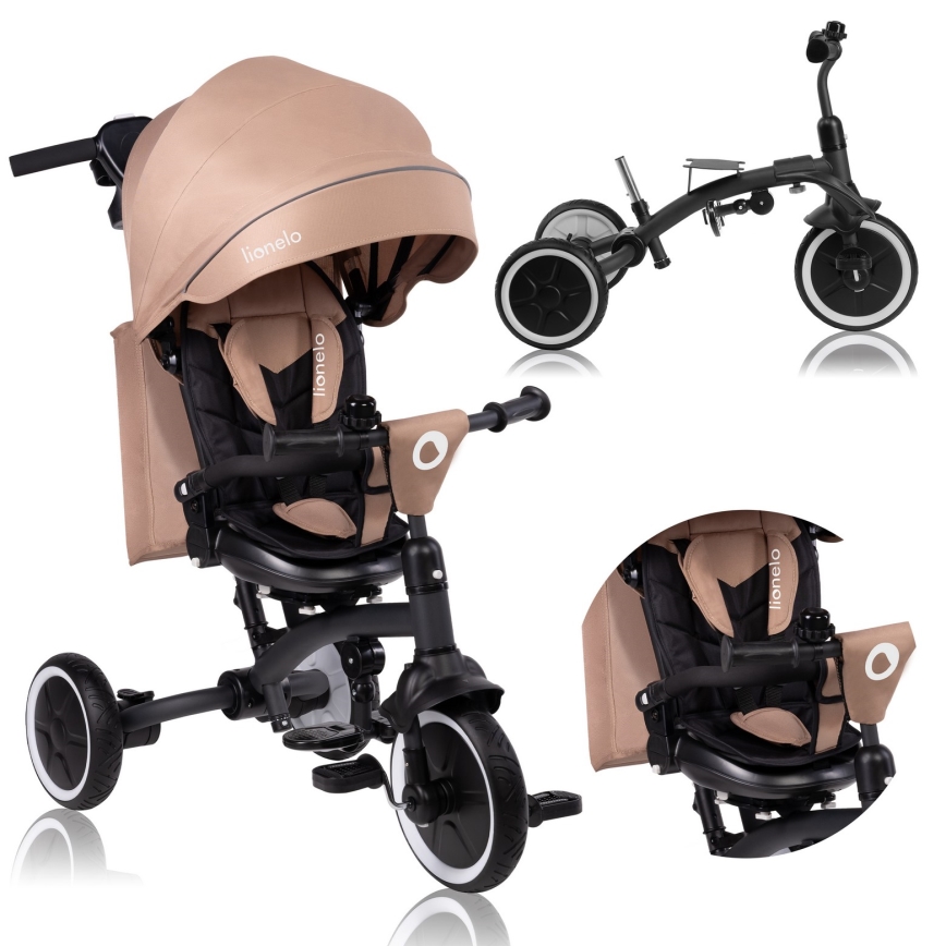 Lionelo - Triciclo infantil TRIS PLUS Bege Areia