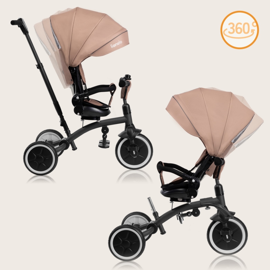 Lionelo - Triciclo infantil TRIS PLUS Bege Areia
