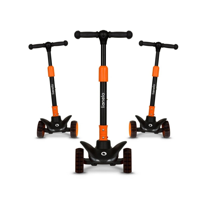 Lionelo - Trotinete para crianças TIMMY 3xAA laranja/preto