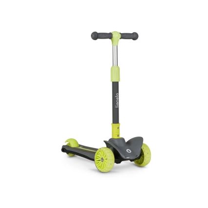 Lionelo - Trotinete para crianças TIMMY 3xAA verde/cinzento