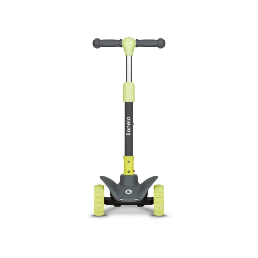 Lionelo - Trotinete para crianças TIMMY 3xAA verde/cinzento
