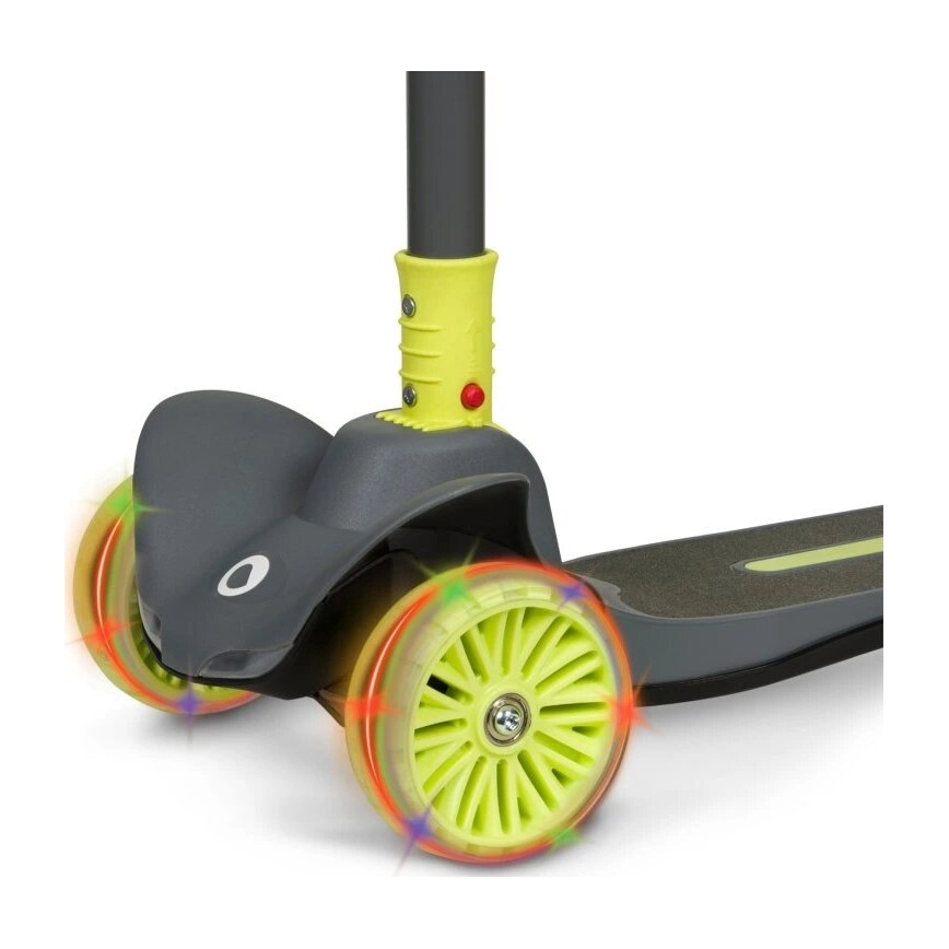 Lionelo - Trotinete para crianças TIMMY 3xAA verde/cinzento