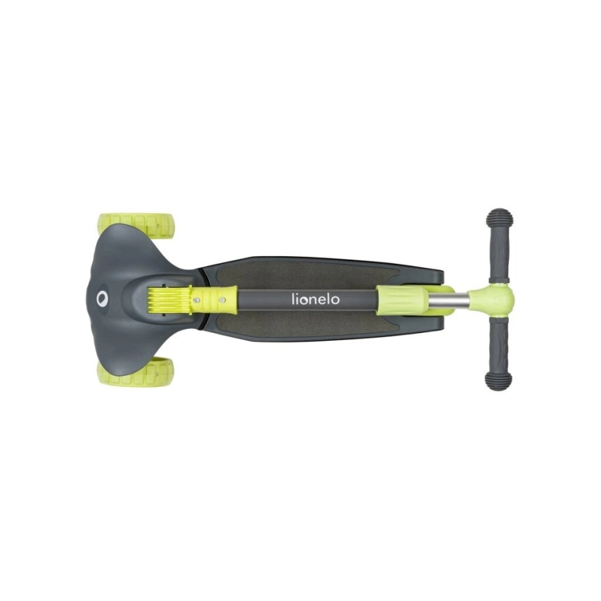 Lionelo - Trotinete para crianças TIMMY 3xAA verde/cinzento