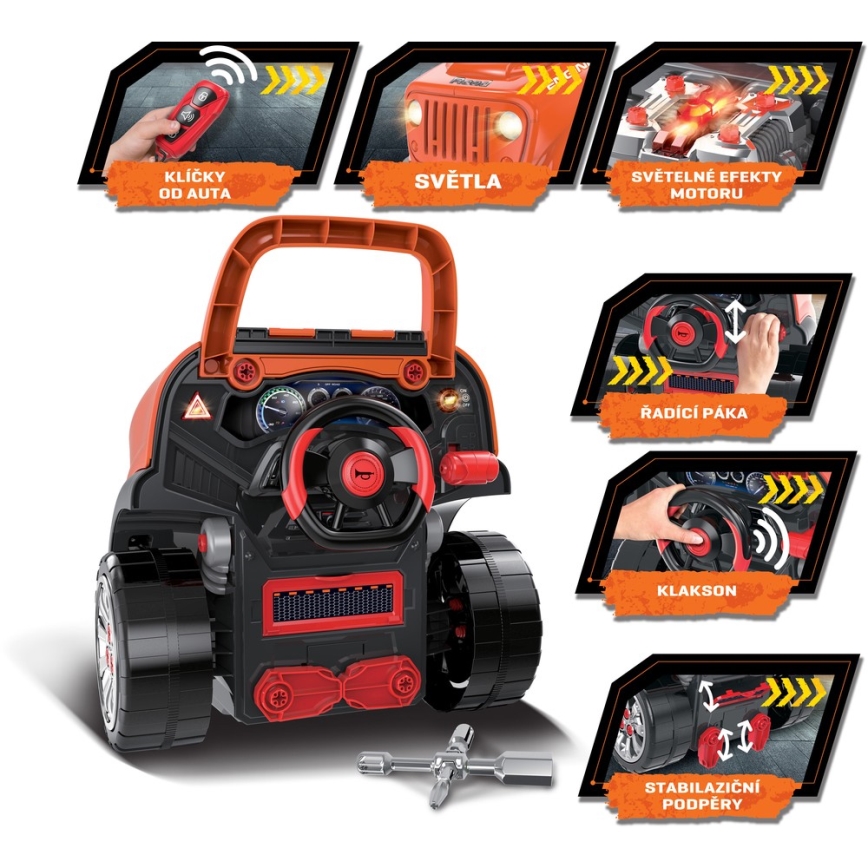 Loja de reparação automóvel infantil laranja/cinzento