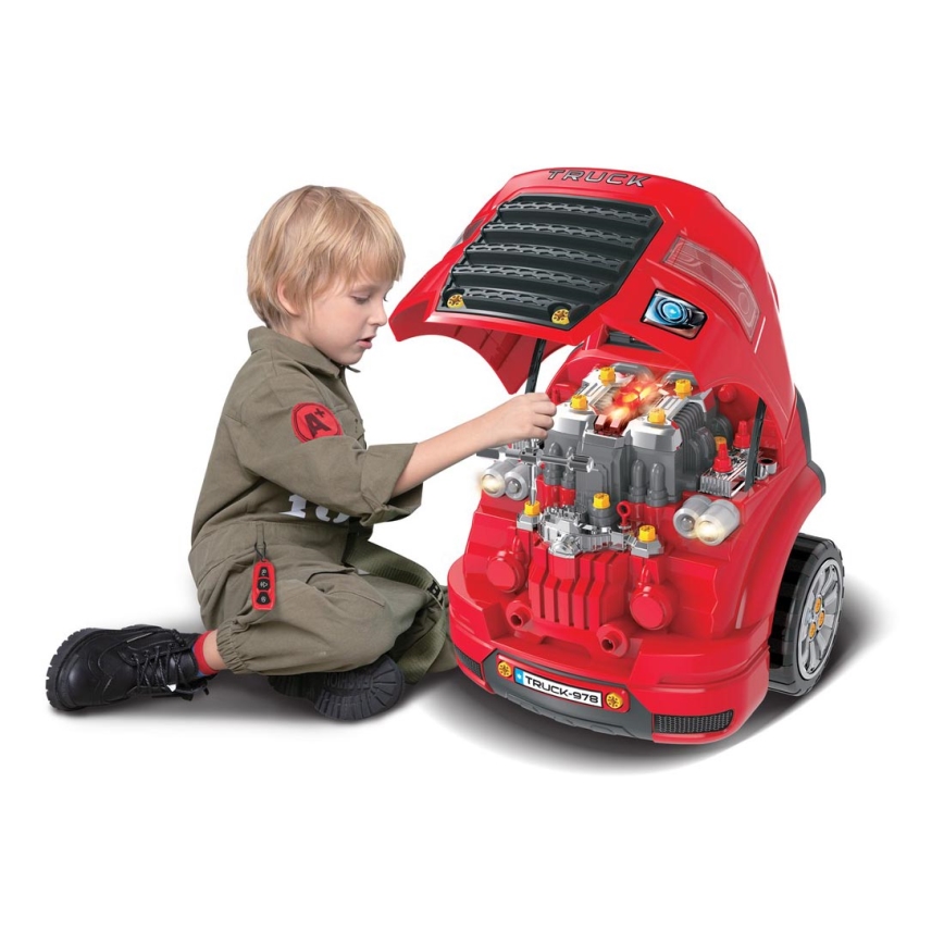 Loja de reparação automóvel infantil vermelha