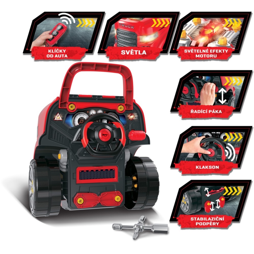 Loja de reparação automóvel infantil vermelha