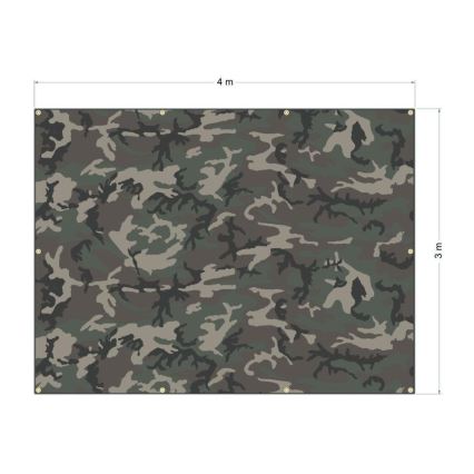 Lona impermeável 3x4 m camoflagem