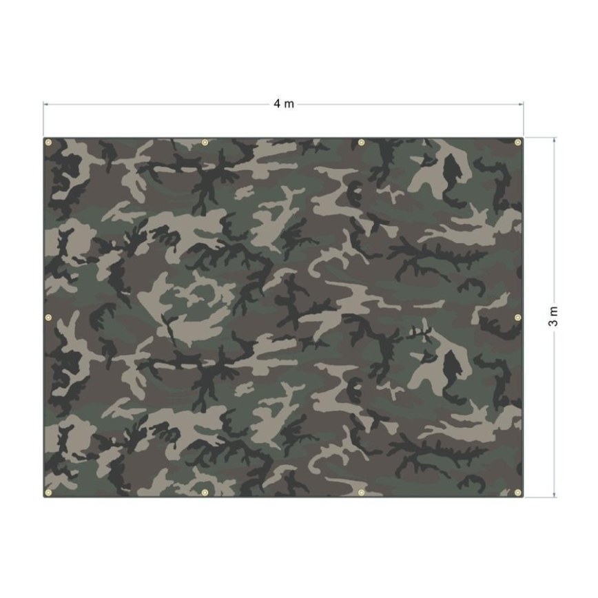 Lona impermeável 3x4 m camoflagem