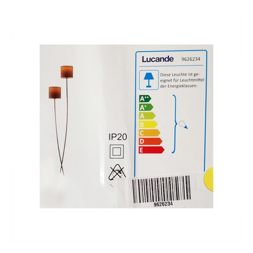 Lucande - Candeeiro de chão JULJANA 2xE14/40W/230V