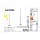 Lucande - Candeeiro de chão LED com regulação MARGEAU 7xLED/4,7W/230V