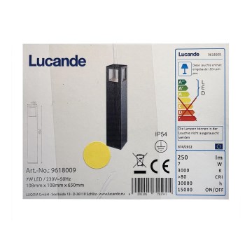 Lucande - Candeeiro exterior LED NICOLA LED/7W/230V IP54
