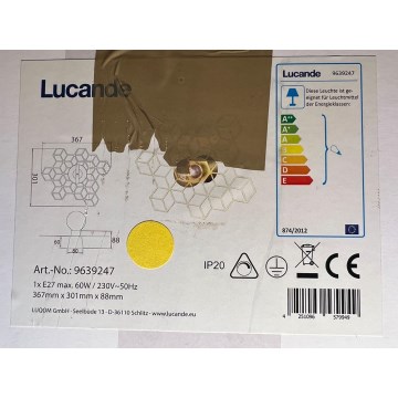 Lucande - Iluminação de parede ALEXARU 1xE27/60W/230V