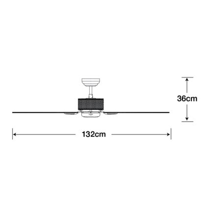 Lucci air 210295 - Ventoinha de teto FIJIAN castanho