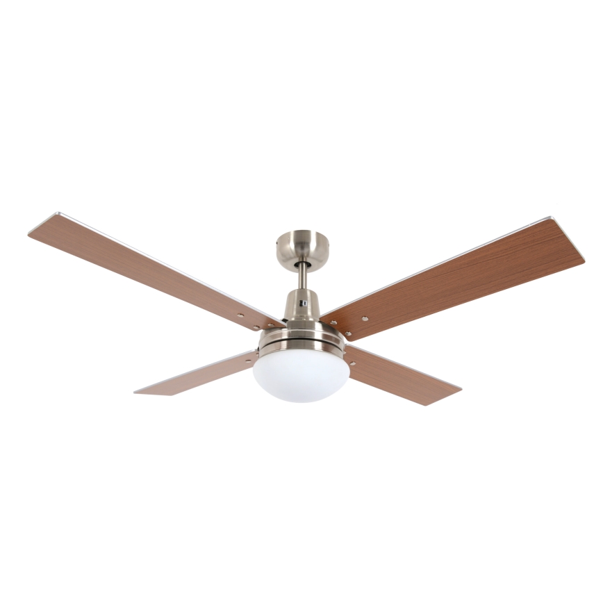 Lucci Air 210334 - Ventoinha de teto AIRFUSION QUEST 1xE27/60W/230V madeira/cromado mate + comando