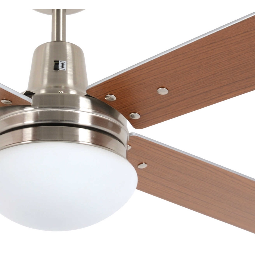 Lucci Air 210334 - Ventoinha de teto AIRFUSION QUEST 1xE27/60W/230V madeira/cromado mate + comando