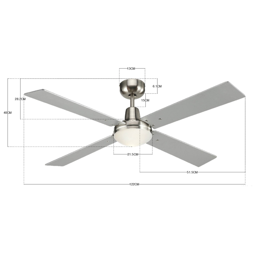 Lucci Air 210334 - Ventoinha de teto AIRFUSION QUEST 1xE27/60W/230V madeira/cromado mate + comando
