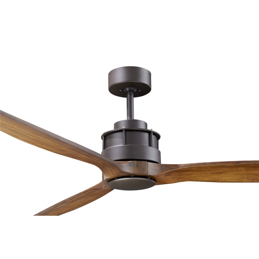Lucci air 210507 - Ventilador de teto AIRFUSION AKMANI em paulownia/preto + controlo remoto
