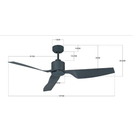 Lucci Air 210527 - Ventilador de teto AIRFUSION CLIMATE II preto + comando à distância