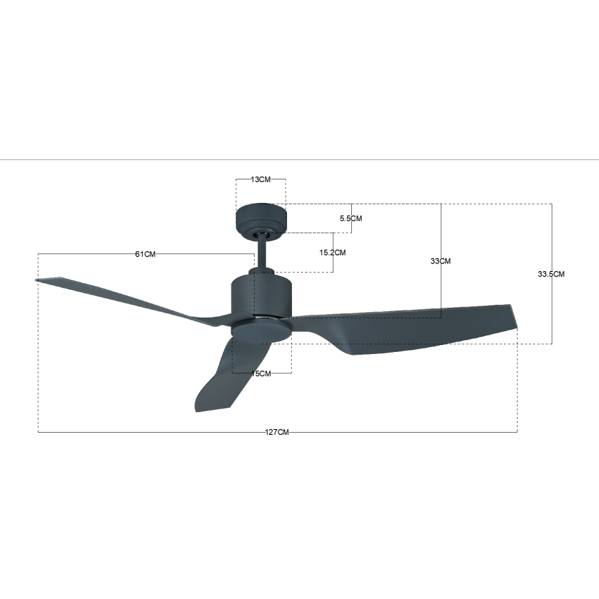 Lucci Air 210527 - Ventilador de teto AIRFUSION CLIMATE II preto + comando à distância
