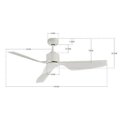 Lucci Air 210528 - Ventoinha de teto AIRFUSION CLIMATE II branco + comando