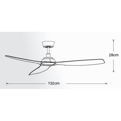 Lucci Air 210650 - Ventoinha de teto MOTO branco + controlo remoto