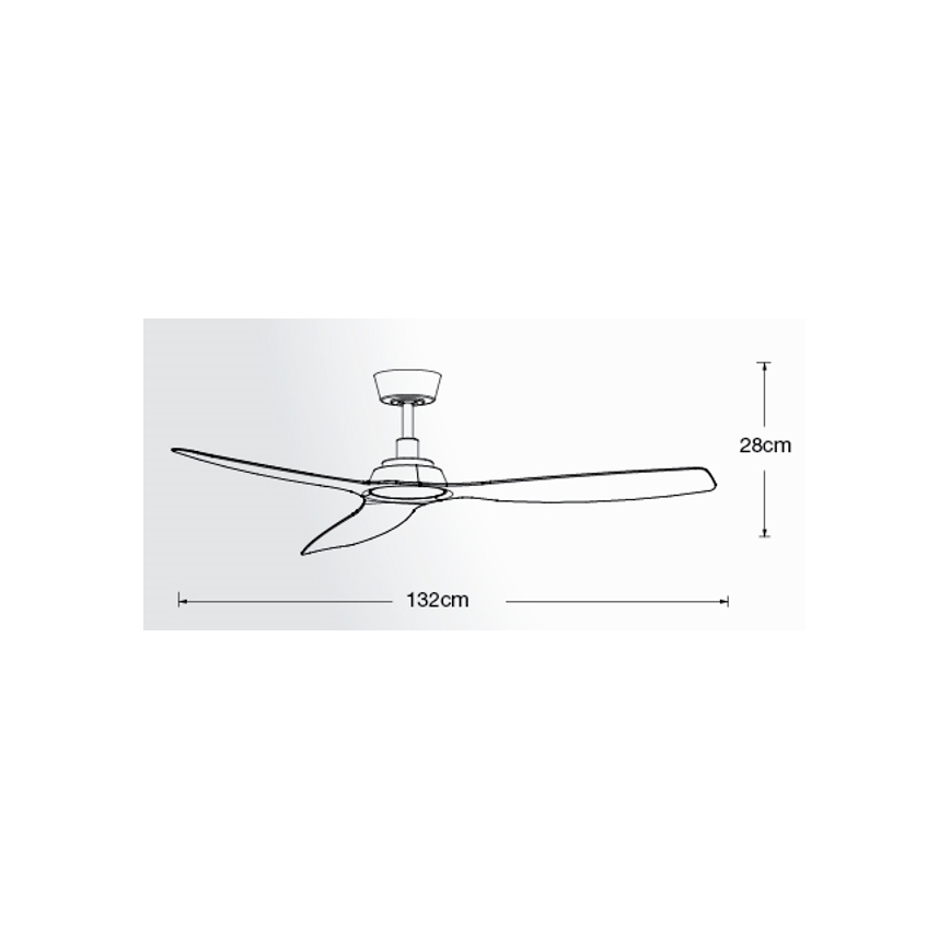 Lucci Air 210650 - Ventoinha de teto MOTO branco + controlo remoto