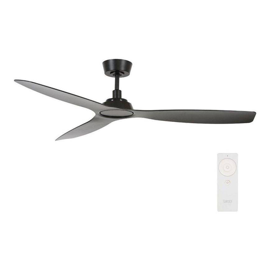 Lucci Air 210651 - Ventoinha de teto MOTO preto + controlo remoto