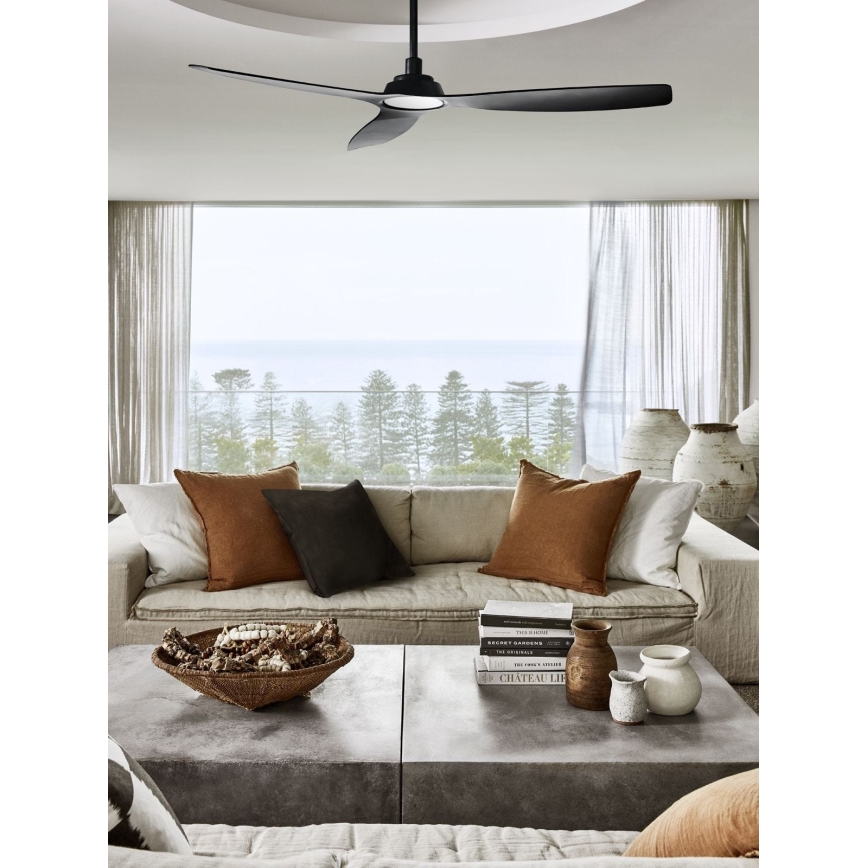 Lucci Air 210651 - Ventoinha de teto MOTO preto + controlo remoto