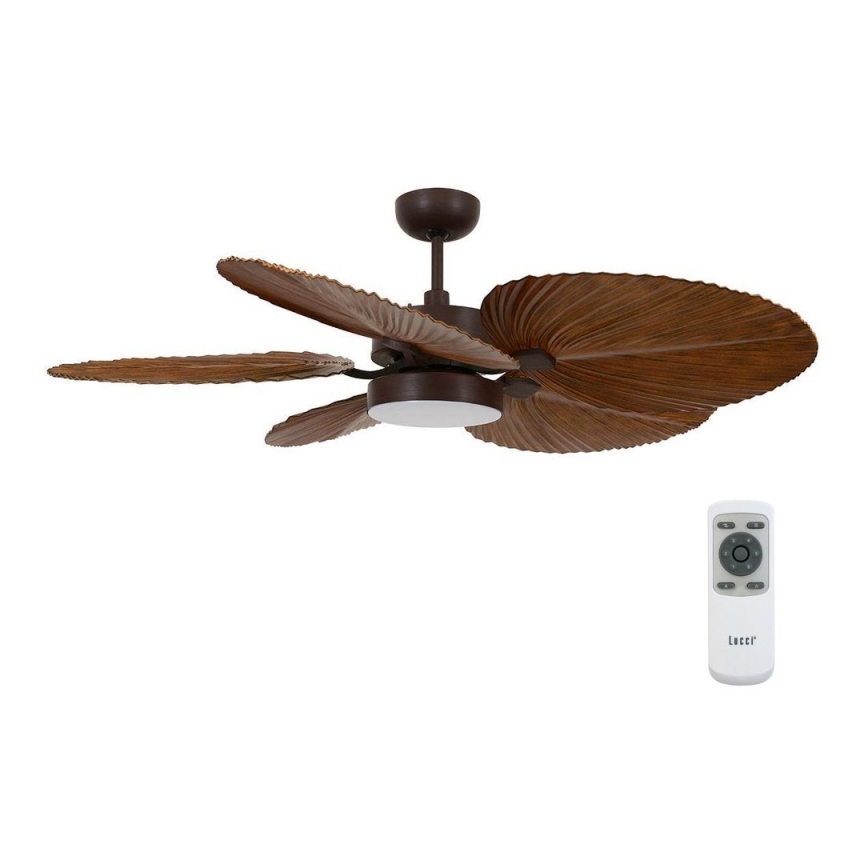 Lucci Air 210655 - Ventoinha de teto LED BALI 1xGX53/18W/230V castanho + controlo remoto