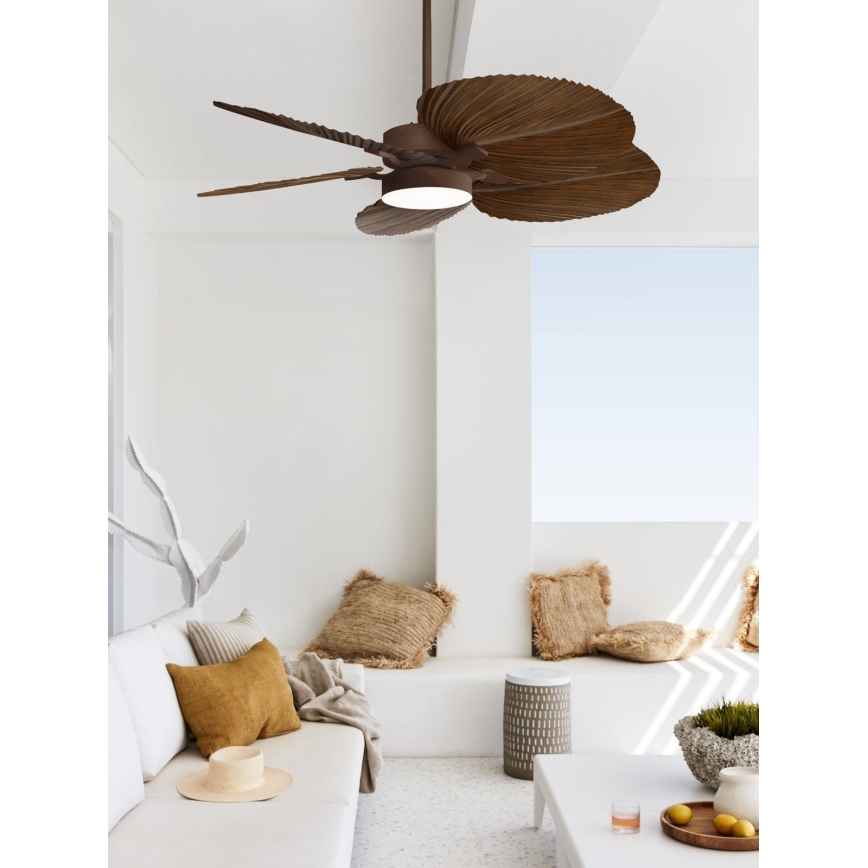 Lucci Air 210655 - Ventoinha de teto LED BALI 1xGX53/18W/230V castanho + controlo remoto