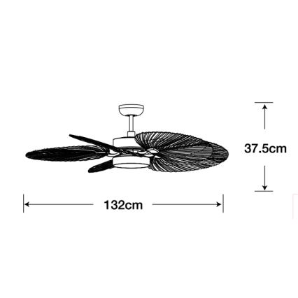 Lucci Air 210655 - Ventoinha de teto LED BALI 1xGX53/18W/230V castanho + controlo remoto