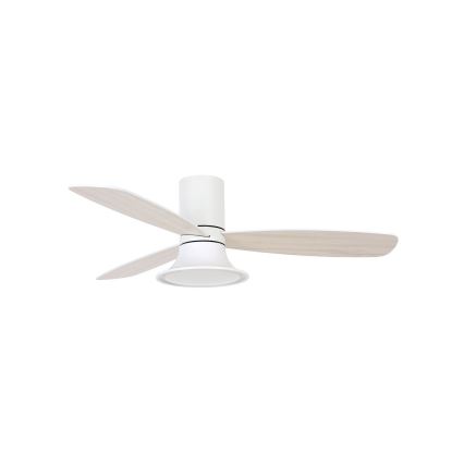 Lucci Air 210661 - Ventoinha de teto LED com regulação FLUSSO 1xGX53/18W/230V madeira/branco + comando